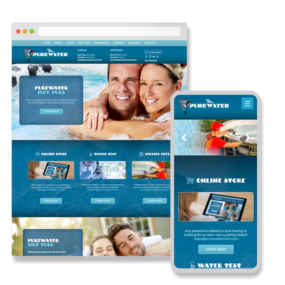 Ottawa website design Purewater